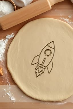 Rocket Cookie Cutter, Biscuit Cutter 3d model