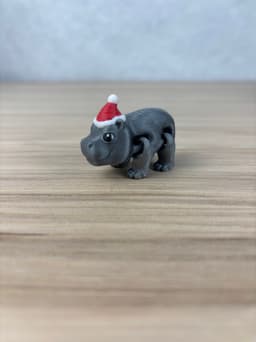 Christmas Hippo Fidget 3d model