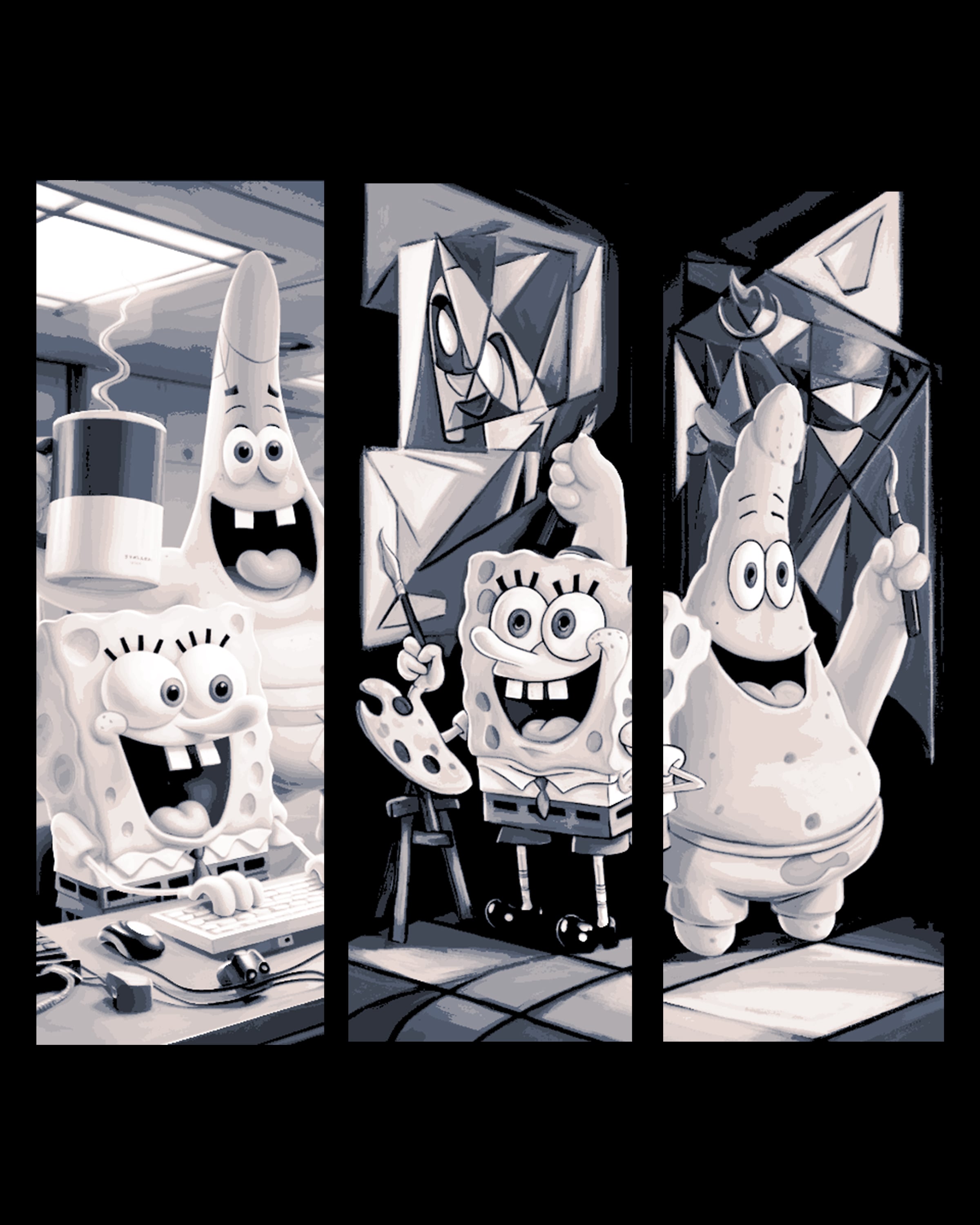 Best Friends forever - Spongebob and Patrick -set of bookmarks 3d model