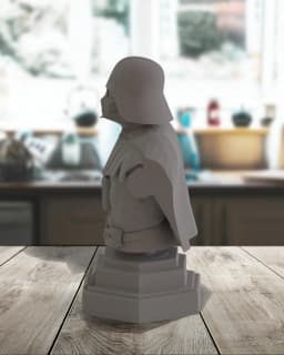 Darth Vader Bust Statue Figurine 3d model
