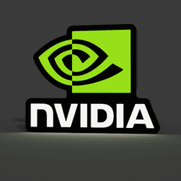 NVIDIA Logo Lightbox LED Lamp 3d model