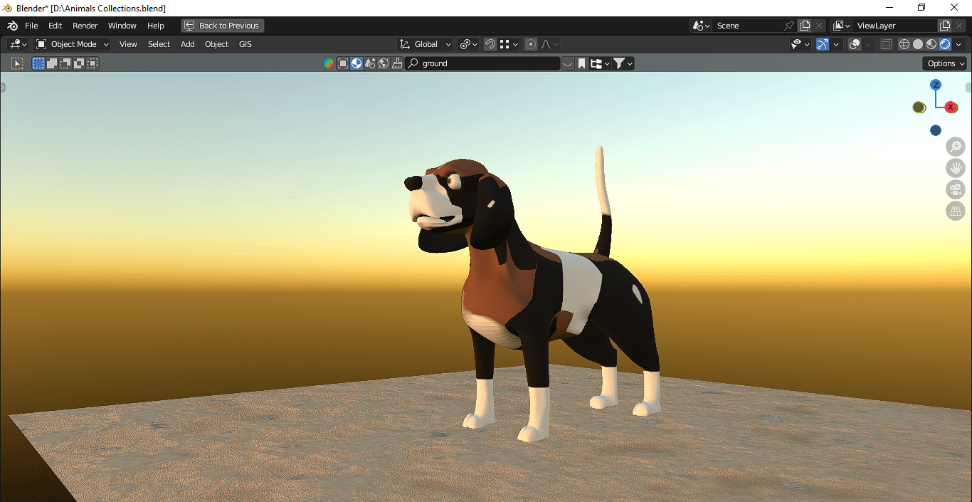 Doggo - beagle 3d model
