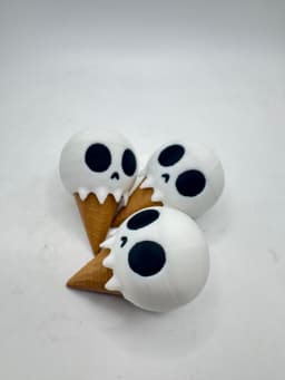 SKull icecream fidget clicker 3d model