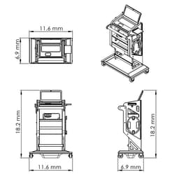 1:64 Diagnostic Laptop Tool Cart 3d model