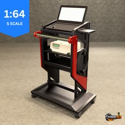 1:64 Diagnostic Laptop Tool Cart 3d model