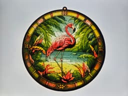 Flamingo Lithophane in Three Parts, PETG, 150 mm 3d model