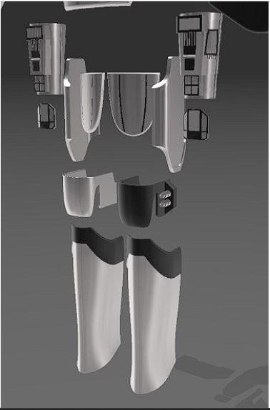 Custom Mandalorian Armor 3d model