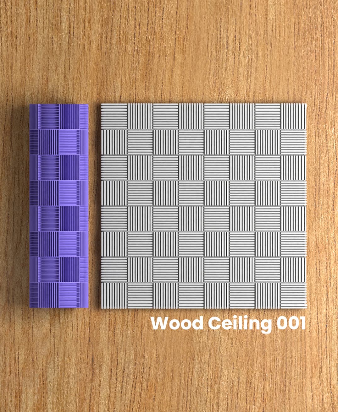 Collection Amethyst | Wood Ceiling 001 | Polymer Clay Seamless Texture Roller 3d model