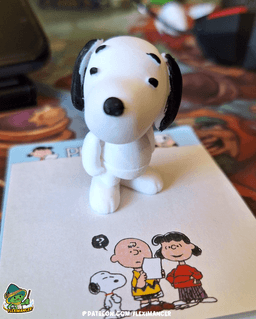 Snoopy - Peanuts | Flexi Print-in-place + Keychain | Multicolor 3d model
