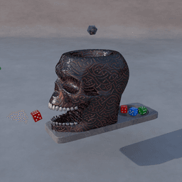 Skull Dice Tower and Dice Holde 3d model