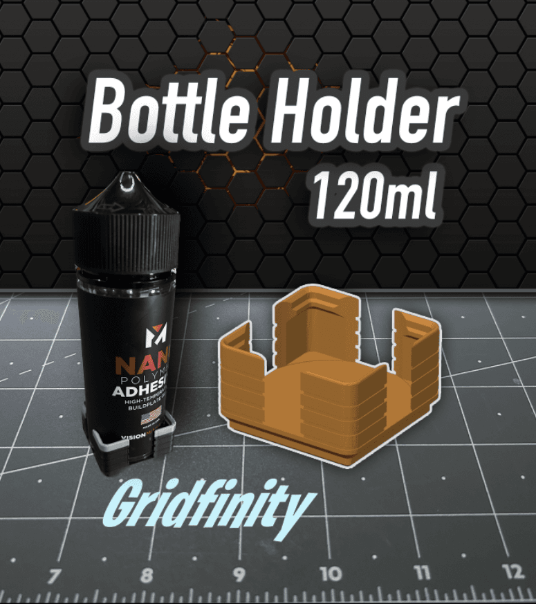 Gridfinity Bottle Holder 120ml 3d model