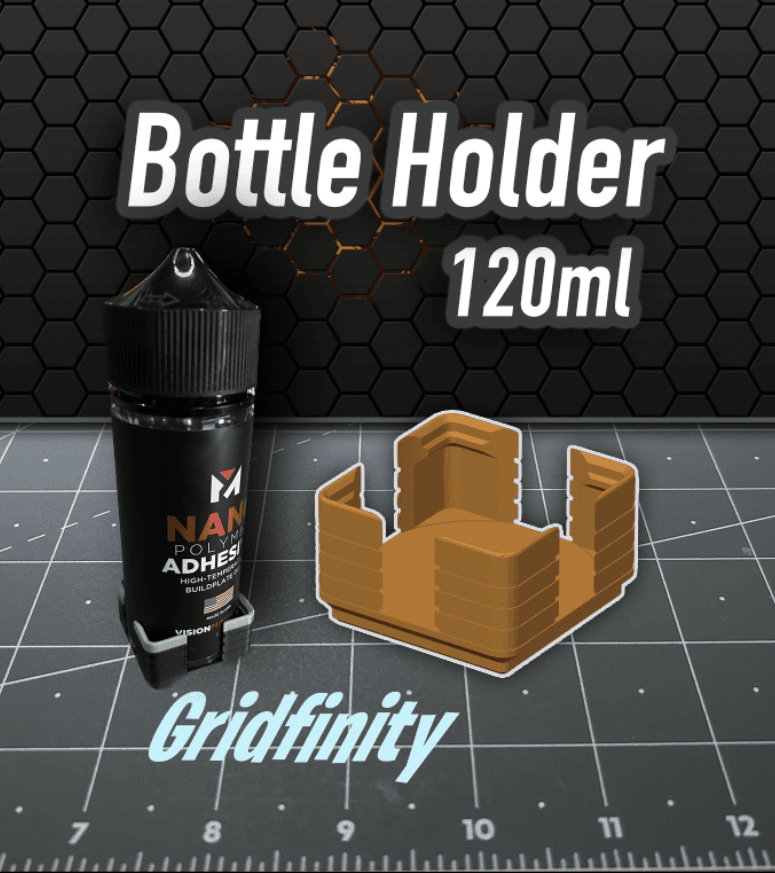 Gridfinity Bottle Holder 120ml 3d model