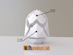 Low Poly Chick and Egg Magnet Puzzle (No supports, no AMS) 3d model