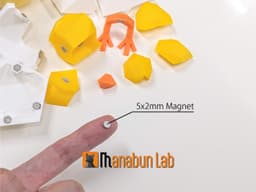 Low Poly Chick and Egg Magnet Puzzle (No supports, no AMS) 3d model