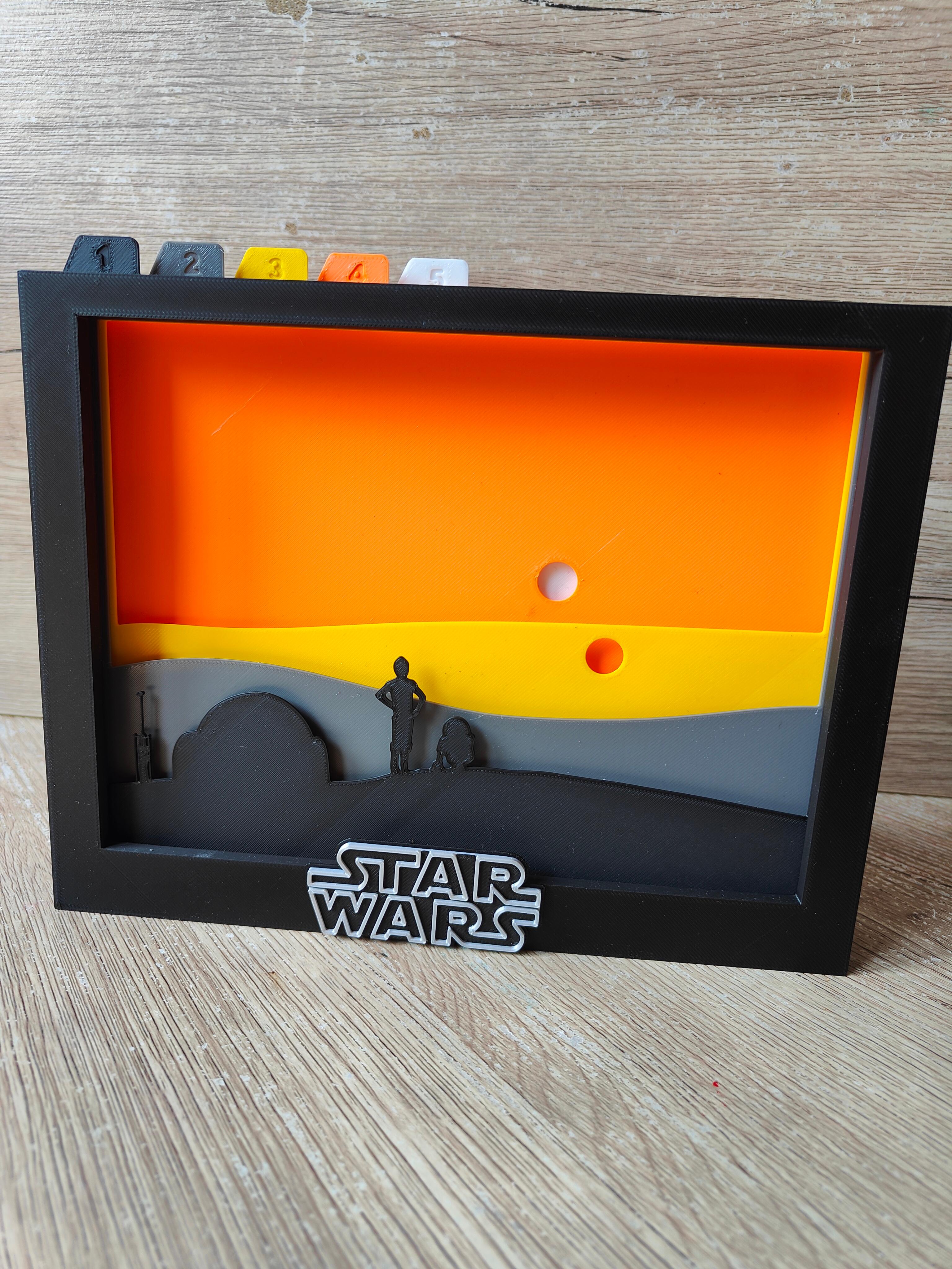 Star Wars Tatooine Shadow Box (A) 3d model