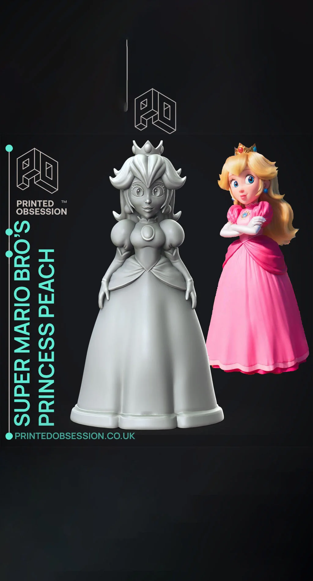 Princess Peach - Super Mario Bros - Fan Art 3d model