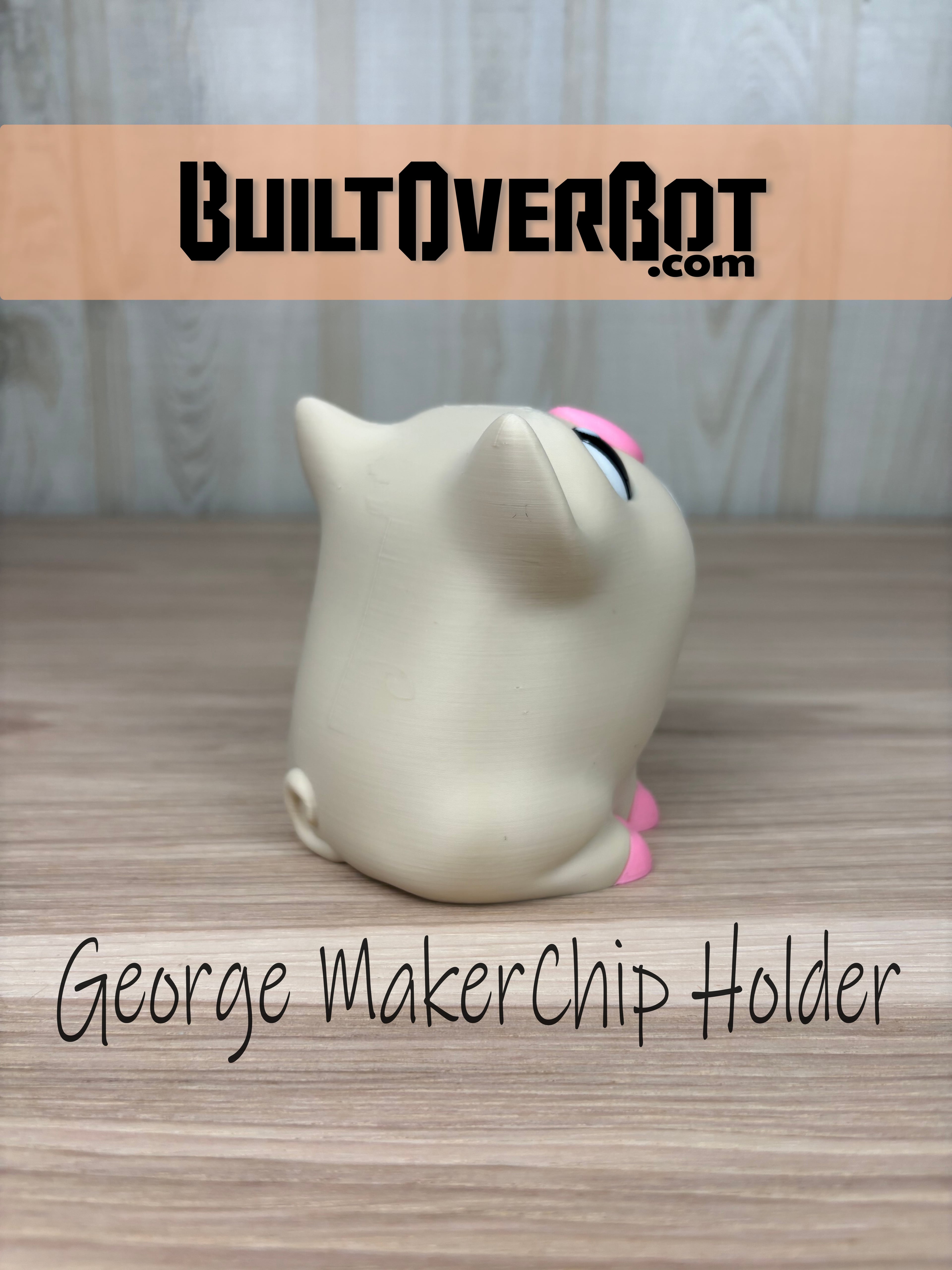 George the Pig MakerChip Holder 3d model
