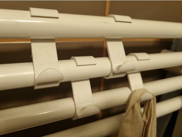 Radiator towel hook 3d model