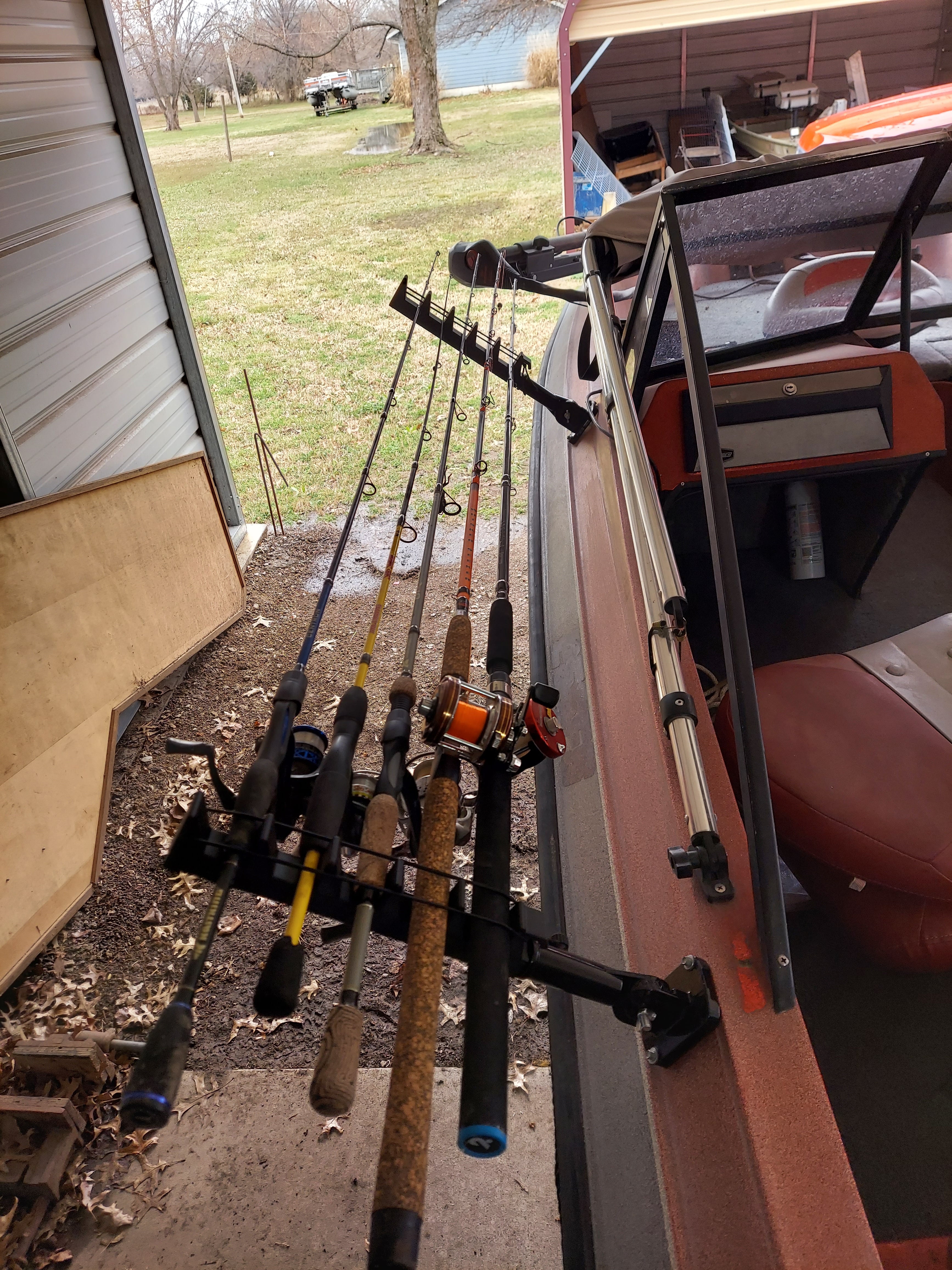 Fishing Rod Boat Rack 3d model