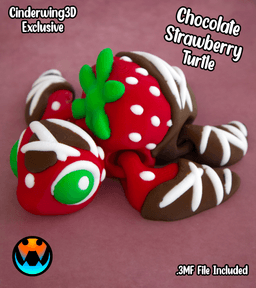 Chocolate Strawberry Turtle 3d model