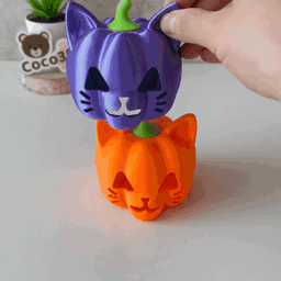Cat-O-Lantern Candle Holder 3d model