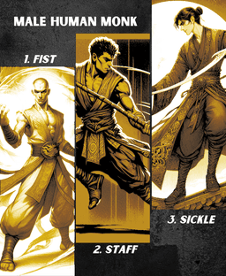 Human Monk Bookmarks (Male & Female) 3d model
