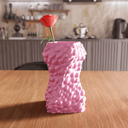Textured Pebble Hourglass Vase 3d model