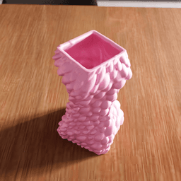 Textured Pebble Hourglass Vase 3d model