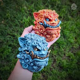Lion Foo Wall 3d model