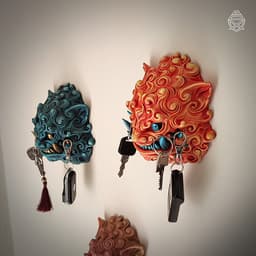 Lion Foo Wall 3d model