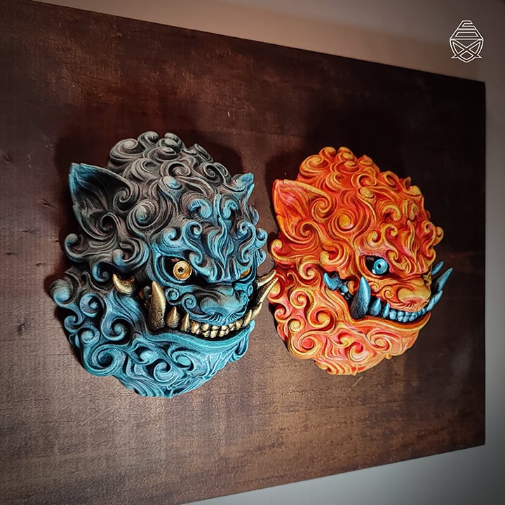 Lion Foo Wall 3d model