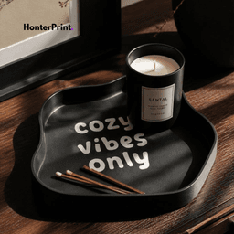 Wavy Aesthetic Catchall Tray - Cozy Vibes Only - 3D Print Model / STL for Home Decor 3d model