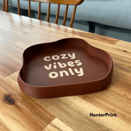Wavy Aesthetic Catchall Tray - Cozy Vibes Only - 3D Print Model / STL for Home Decor 3d model