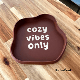 Wavy Aesthetic Catchall Tray - Cozy Vibes Only - 3D Print Model / STL for Home Decor 3d model