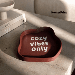 Wavy Aesthetic Catchall Tray - Cozy Vibes Only - 3D Print Model / STL for Home Decor 3d model