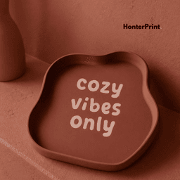 Wavy Aesthetic Catchall Tray - Cozy Vibes Only - 3D Print Model / STL for Home Decor 3d model