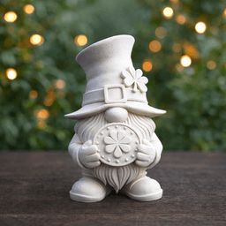 St. Patrick’s Day Gnome | Lucky Leprechaun Figure | Shamrock Decor 3d model
