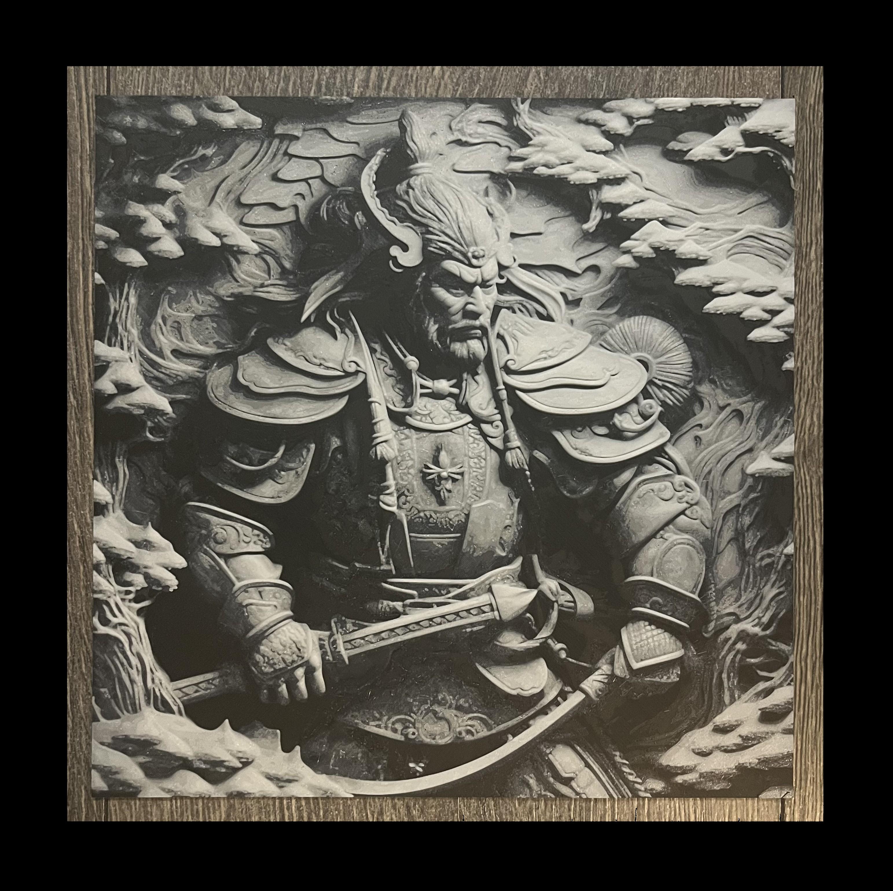 Samurai Warrior Carving (Filament Painting) 3d model