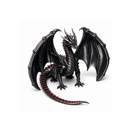 OBSIDIAN FLAME DRAGON / GOTHIC DECOR / SHELF SCULPTURE DECOR / MODERN DRAGON SCULPTURE 3d model
