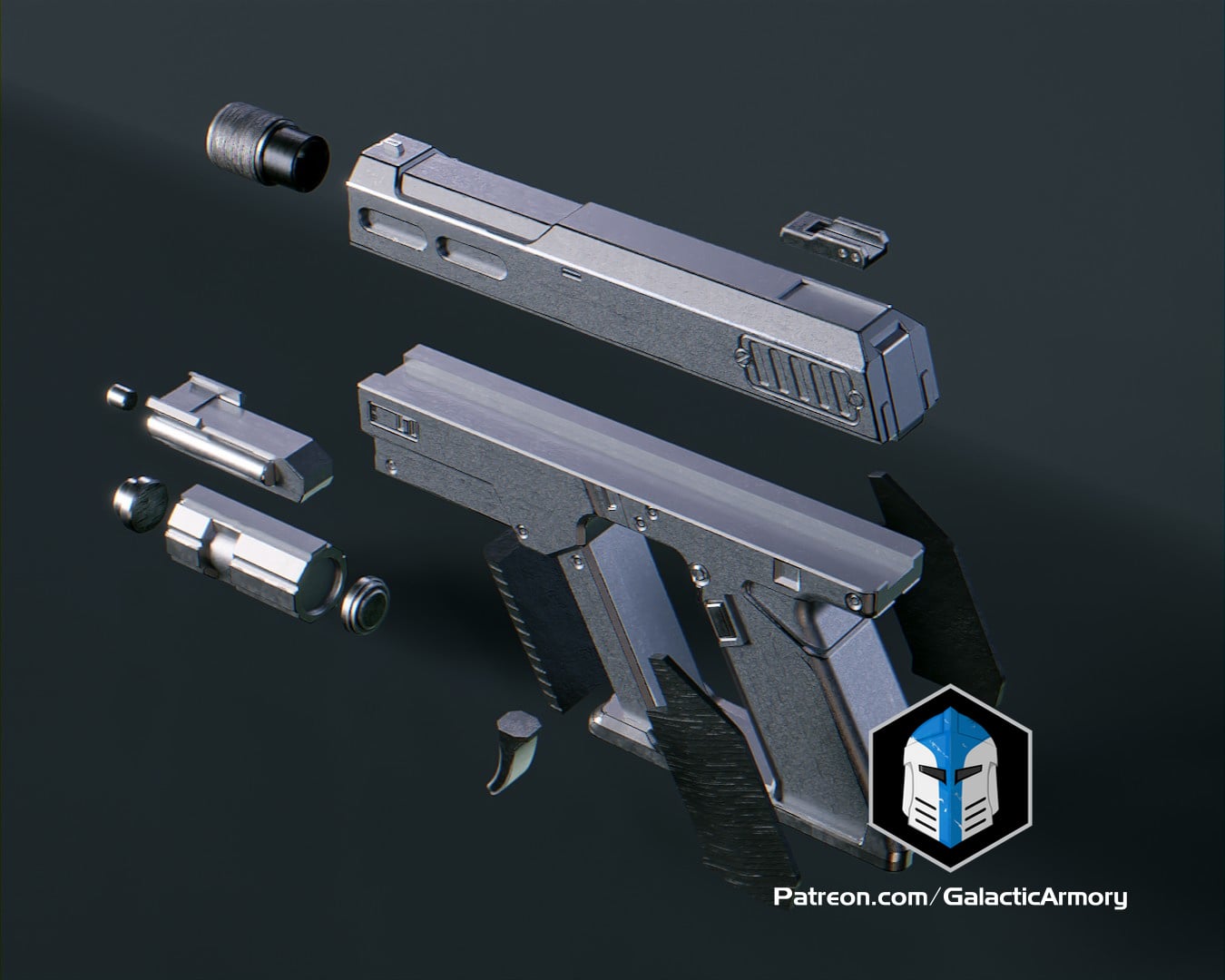 HD2 - Peacemaker Pistol - 3D Print Files 3d model