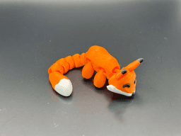 Cute Tiny Articulated Kawaii Fox (2 tail lengths) 3d model