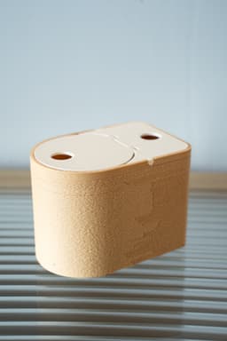 COTTA – Dual Cotton Pad & Swab Organizer (No Supports, Rotating Lid) 3d model
