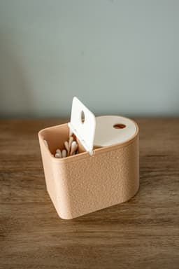 COTTA – Dual Cotton Pad & Swab Organizer (No Supports, Rotating Lid) 3d model