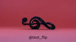 Text Flip - Music keychain.stl 3d model