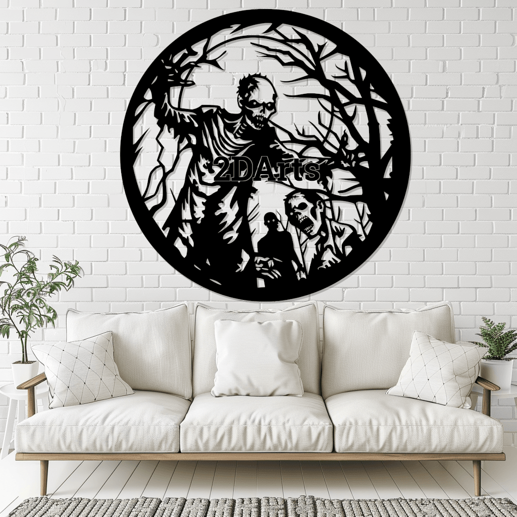 Zombie Army 2D Wall Art/Window Art 3d model