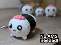 Adorable Cute Sushi Pet Toy and a Stash Box keychain 3d model