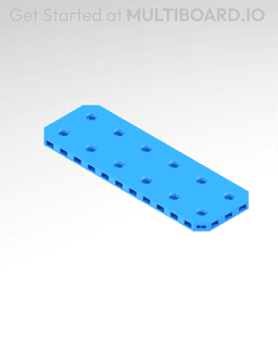2x6 MU - Small Thread Offset MU - MultiBoard Plate 3d model