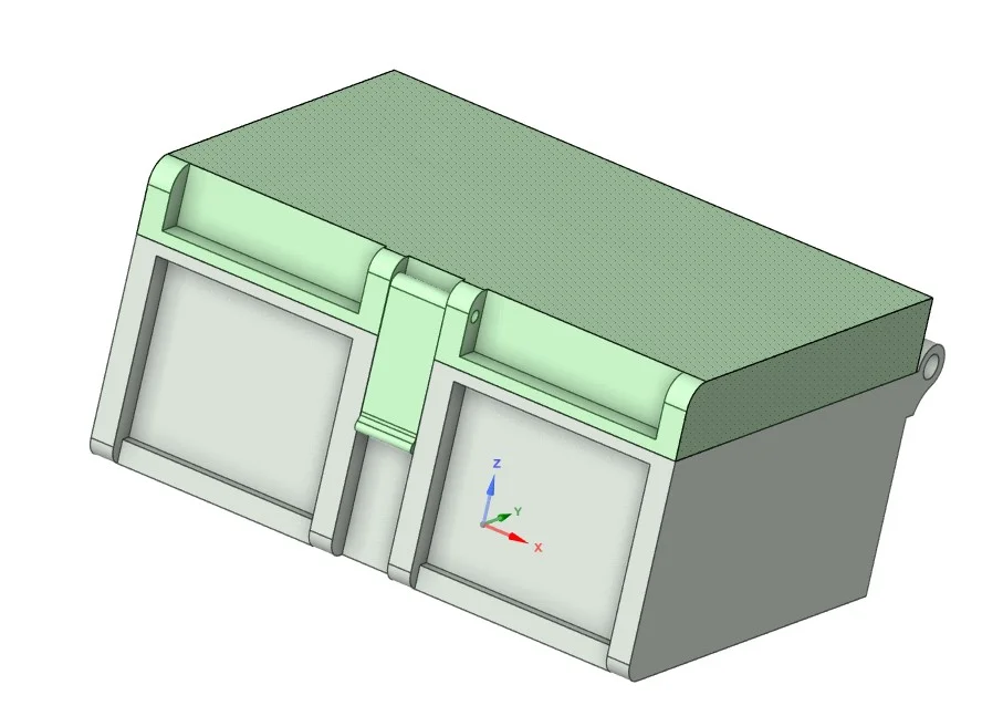 6x4 `Box with Latch and Hinges 3d model