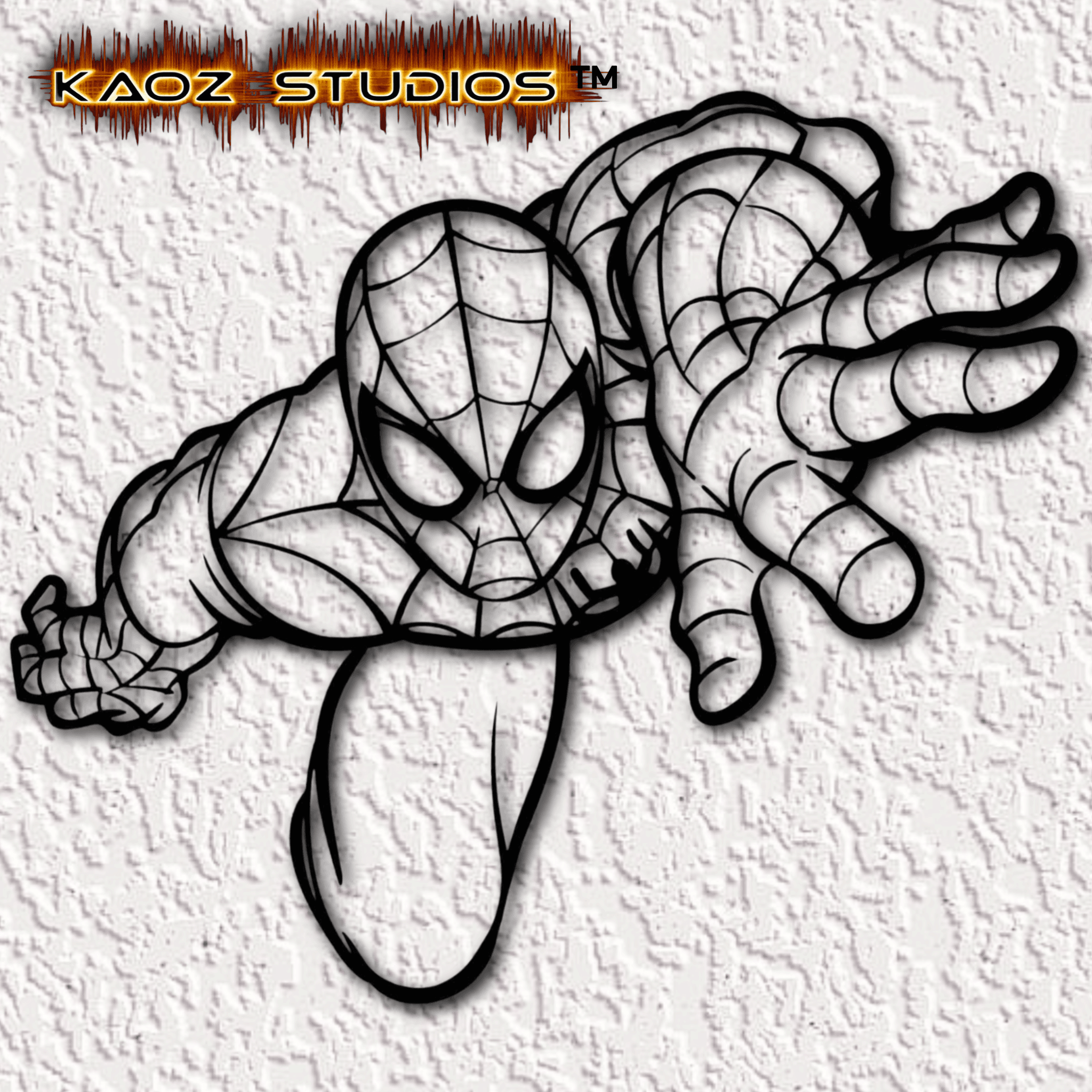 Spiderman wall art Spidey wall decor Marvel fan art 3d model