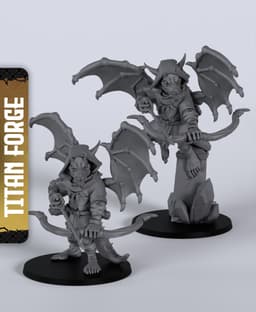 Flying Kobolds - With Free Dragon Warhammer - 5e DnD Inspired for RPG and Wargamers 3d model